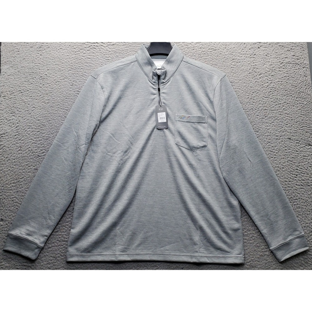 Greg Norman Golf 1/4 Zip Pullover Men Large Gray Performance Stretch G7F23XLK203 - Picture 1 of 9